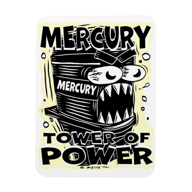 Creekrat Mercury Tower of Power Magnet (Vertical)