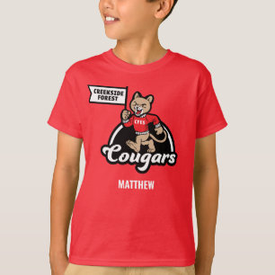Creekside Forest Elementary Cougar Mascot T-Shirt