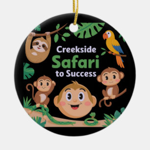 Creekside Safari to Success Wildlife Design Ceramic Ornament