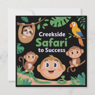 Creekside Safari to Success Wildlife Design  Invitation