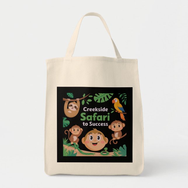 Creekside Safari to Success Wildlife Design  Tote Bag (Front)