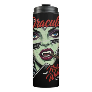 Creep Dracula's Night Walker Gothic Vampire Hall Thermal Tumbler