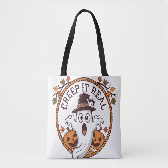 creep it halloween tote bag (Front)