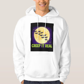Creep It Real Bats Moon Halloween Hoodie