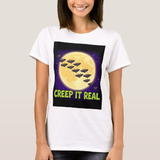 Creep It Real Bats Moon Halloween T-Shirt