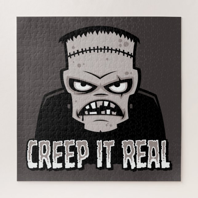 Creep It Real Classic Horror Frankenstein Design Jigsaw Puzzle (Vertical)
