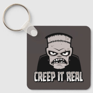 Creep It Real Classic Horror Frankenstein Design Key Ring