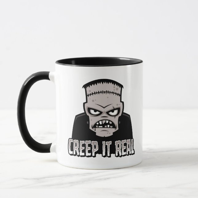 Creep It Real Classic Horror Frankenstein Design Mug (Left)