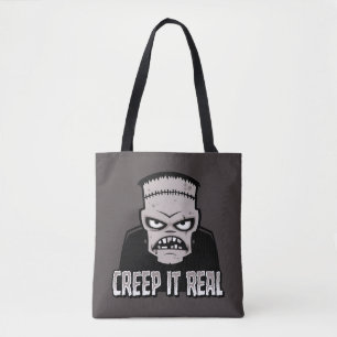 Creep It Real Classic Horror Frankenstein Design Tote Bag