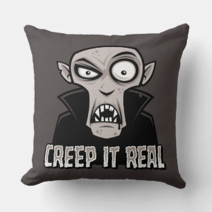 Creep It Real Classic Horror Vampire Design Cushion