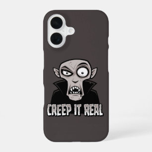 Creep It Real Classic Horror Vampire Design iPhone 16 Case