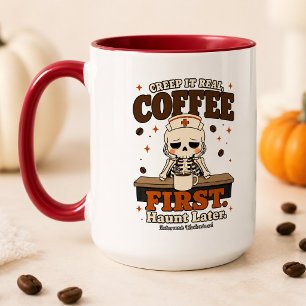 Creep It Real Coffee First Haunt Later Large Mug