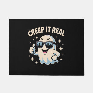 Creep It Real, Cute Halloween Ghost Doormat