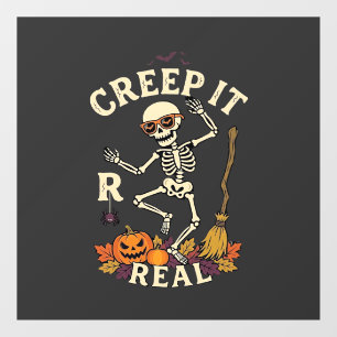 Creep It Real Dancing Skeleton Pumpkin Broom_1