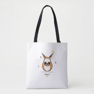Creep It Real Funny Halloween Fox Skull Mask Tote Bag