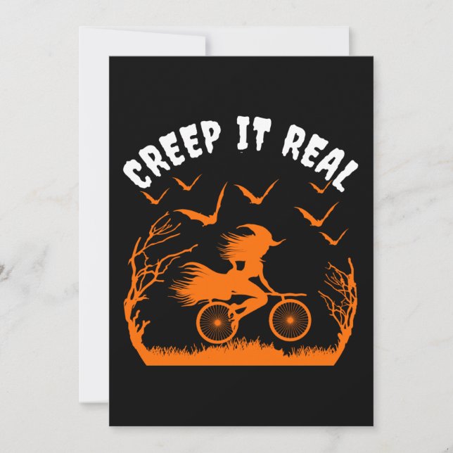 CREEP IT REAL FUNNY SARCASM INVITATION (Front)