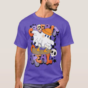 Creep It Real Ghost Boy Vintage Retro Halloween Fa T-Shirt