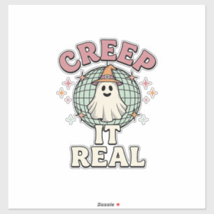 Creep It Real Ghost Disco Halloween Shirt Design_1