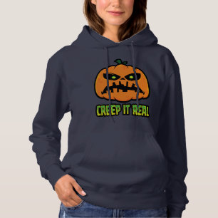 Creep It Real Grumpy Halloween Pumpkin Hoodie