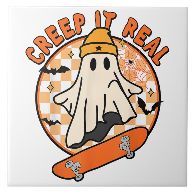  Creep It Real Halloween  Ceramic Tile (Front)