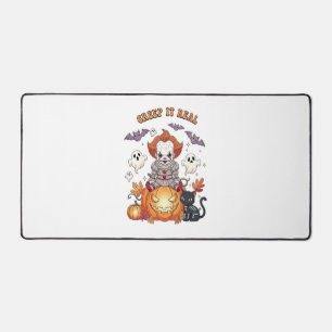 Creep It Real Halloween Clown Desk Mat