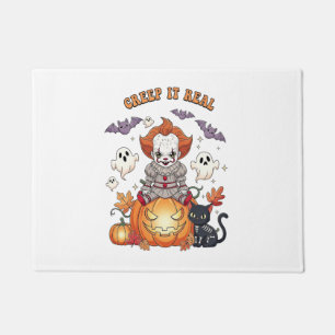 Creep It Real Halloween Clown Doormat