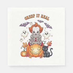 Creep It Real Halloween Clown Napkin