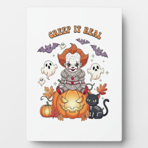 Creep It Real Halloween Clown Plaque