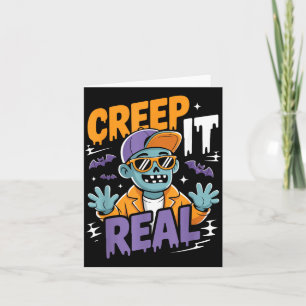 Creep It Real Halloween Costume Funny Card