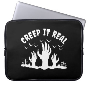 CREEP IT REAL HALLOWEEN GRAVEYARD COSTUME LAPTOP SLEEVE
