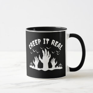 CREEP IT REAL HALLOWEEN GRAVEYARD COSTUME MUG