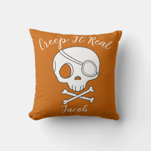 Creep It Real Halloween jack-o-lantern pumpkin Cushion