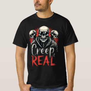 Creep it Real Halloween's Day Horror Vibes Men T-Shirt