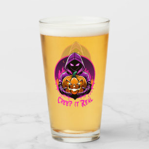 Creep it Real, Horror Halloween illustration Glass