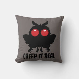 Creep It Real Mysterious Mothman Cryptid Cushion