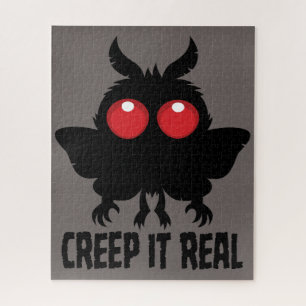 Creep It Real Mysterious Mothman Cryptid Jigsaw Puzzle