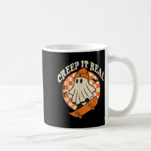 Creep It Real Retro Halloween Party Funny Ghost Sk Coffee Mug