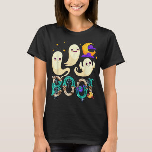 Creep It Real Skateboarding Ghost Retro Halloween  T-Shirt