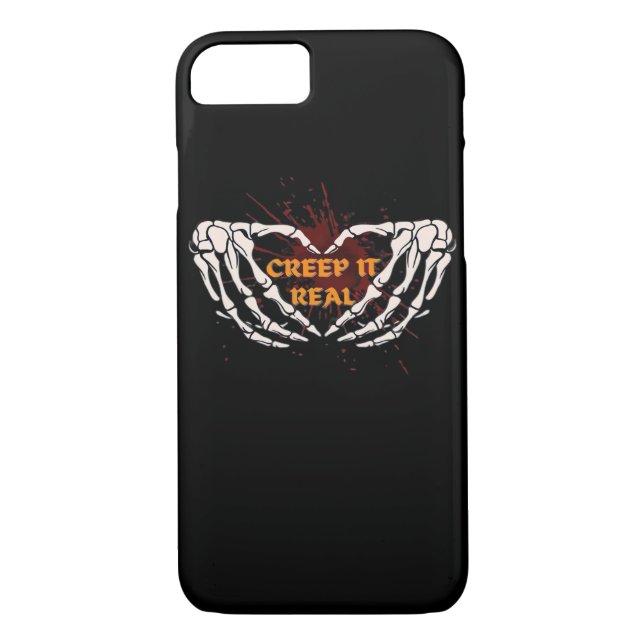 Creep It Real, Skeleton Hands Showing Heart Case-Mate iPhone Case (Back)