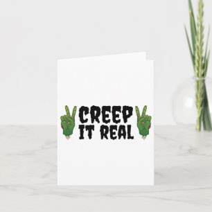 Creep It Real Zombie Hand Halloween Zombie  Card
