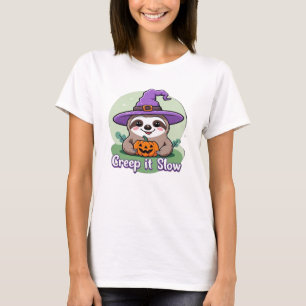 Creep It Slow � Cute Halloween Sloth Shirt with Pu