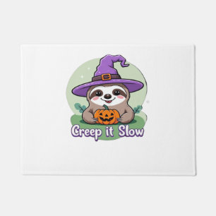 Creep It Slow – Cute Halloween Sloth Shirt with Pu Doormat