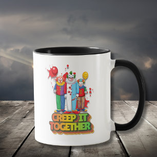 Creep It Together Halloween Clown Mug