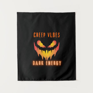Creep Vibes Dark Energy _ Trendy Horror Streetwear Tapestry