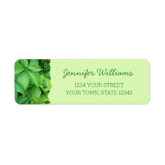 Creeper Plant Photo Pastel Green Return Address Label