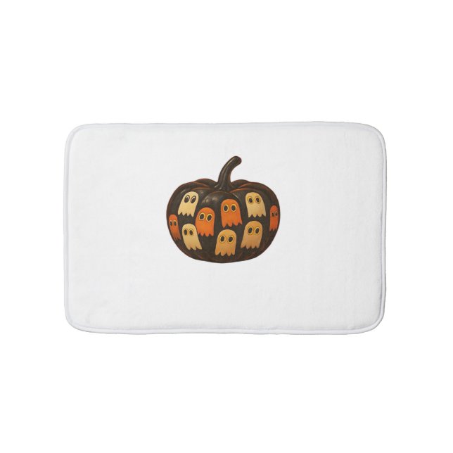 Creeper Pumpkin Ghosts Halloween Gift Classic T-Sh Bath Mat (Front)