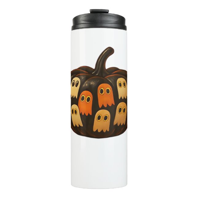 Creeper Pumpkin Ghosts Halloween Gift Classic T-Sh Thermal Tumbler (Front)