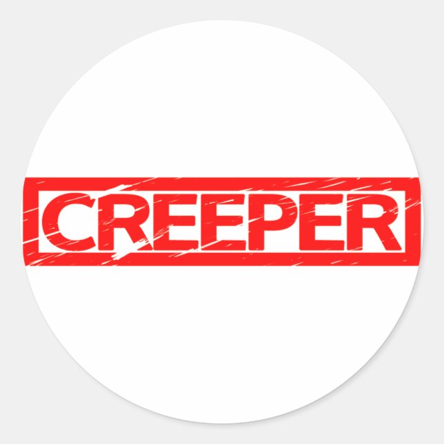 Creeper Stamp Classic Round Sticker (Front)