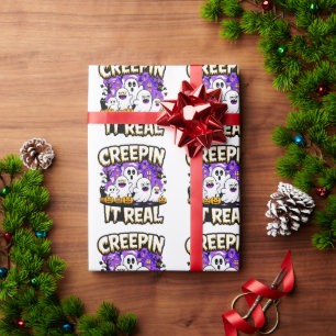Creepin' It Real   Spooky Halloween Design Fun Wrapping Paper