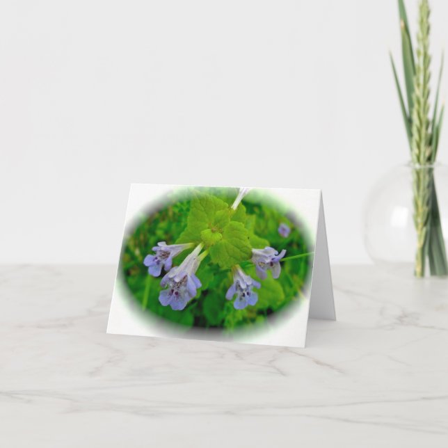 Creeping Charlie Ground Ivy Note Card (Front)